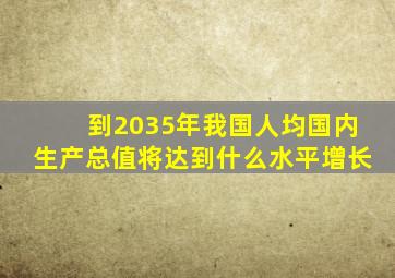 到2035年我国人均国内生产总值将达到什么水平增长