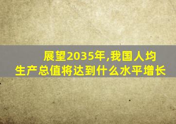 展望2035年,我国人均生产总值将达到什么水平增长