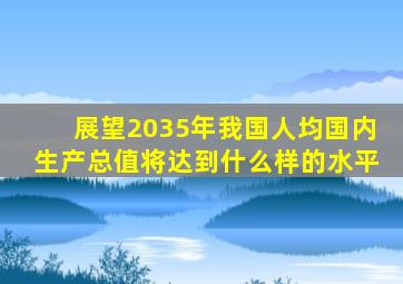展望2035年我国人均国内生产总值将达到什么样的水平