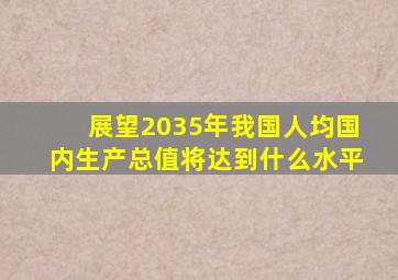 展望2035年我国人均国内生产总值将达到什么水平