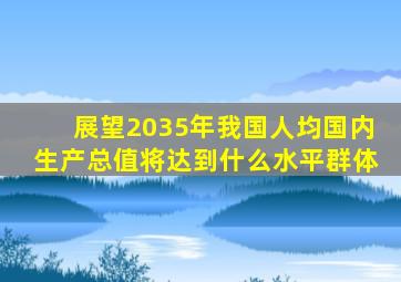 展望2035年我国人均国内生产总值将达到什么水平群体
