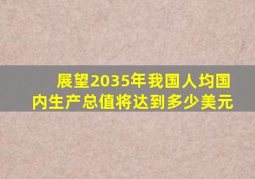 展望2035年我国人均国内生产总值将达到多少美元