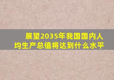 展望2035年我国国内人均生产总值将达到什么水平