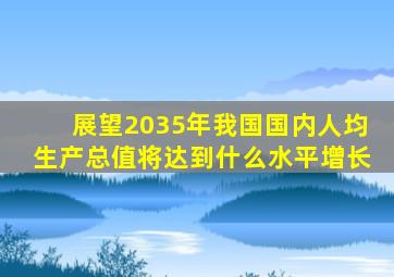 展望2035年我国国内人均生产总值将达到什么水平增长