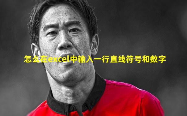 怎么在excel中输入一行直线符号和数字