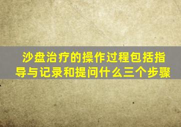 沙盘治疗的操作过程包括指导与记录和提问什么三个步骤