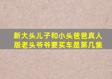 新大头儿子和小头爸爸真人版老头爷爷要买车是第几集