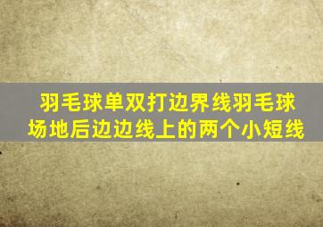 羽毛球单双打边界线羽毛球场地后边边线上的两个小短线