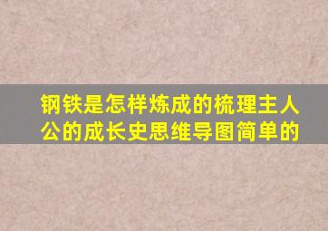 钢铁是怎样炼成的梳理主人公的成长史思维导图简单的