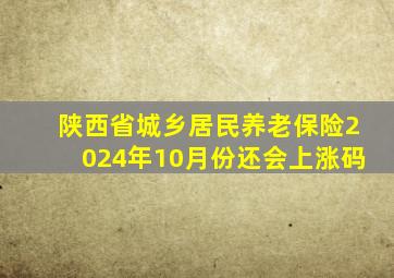 陕西省城乡居民养老保险2024年10月份还会上涨码